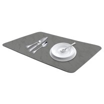 Unique Bargains Diatomaceous Stone Dish Drying Mat Dish Drying Mats Black 23.6*15.7 inch