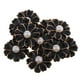 thumbnail image 2 of 10 unids perla Rhinestone Botón de flor adornos de cristal flatback decoración negro perla Sunnimix flor de la perla de espalda plana, 2 of 8
