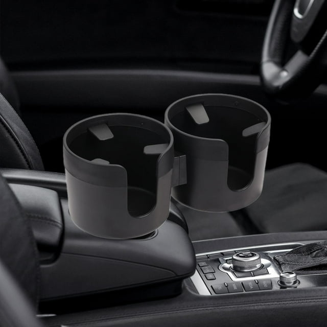 Portavasos automotriz extensor perfecl, portavasos doble para coche, organizador Interior de coche, base extensible desmontable, negro