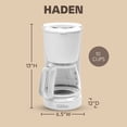 thumbnail image 4 of Haden Starbeck Coffee Machine, 10 Cup Auto Coffee Maker, White & Chrome, 4 of 9