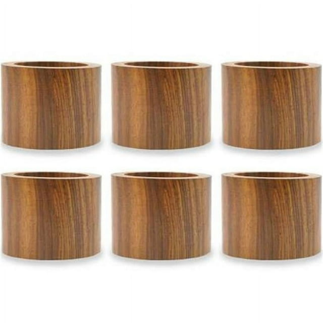 Design Imports Wood Band Napkin Ring Set of 6