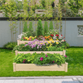 thumbnail image 3 of Renwick 3 Tier Raised Garden Bed for Flowers Vegetables, Wood, 3 of 9