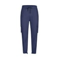 thumbnail image 3 of Men's Big & Tall Fleece Cargo Sweatpants Navy XL, 3 of 5