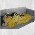 thumbnail image 5 of Queen Bee Soft Flannel Fleece Throw Blanket, Detailed View of an Insect on a Honeycomb Backdrop, Cozy Plush for Indoor and Outdoor Use, 50" x 70", Earth Yellow Grey, by Ambesonne, 5 of 5
