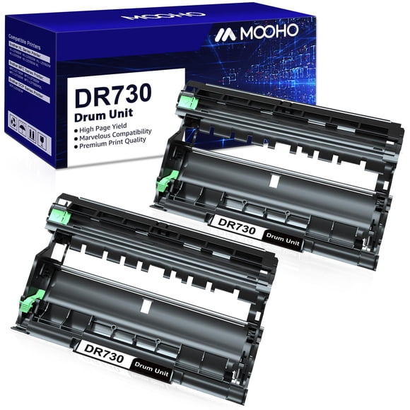 Unidad de tambor MOOHO DR-730 compatible con impresora Brother (paquete de 2)