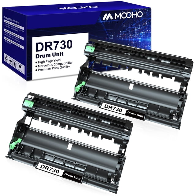 Unidad de tambor MOOHO DR-730 compatible con impresora Brother (paquete de 2)