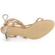 thumbnail image 5 of Sandalias de tacón de aguja Allegra K con tiras y punta abierta con cordones para mujer Nude US 11, 5 of 5