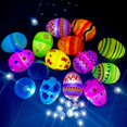 thumbnail image 1 of Huevos de Pascua GiftExpress que brillan en la oscuridad con miniluces, 50 unidades, 1 of 6