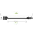 thumbnail image 2 of Cellet Mini Short Type-C USB Cable Compatible with TCL 20 XE - 4 inch, 2 of 8