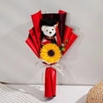 thumbnail image 4 of MTBLYS Sunflower Bear Graduation Bouquet Simulation Sunflower Handmade Craft 1 Piece Doctor Bear Decoration Graduation Gift Display, 4 of 7