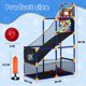 thumbnail image 4 of QinaQin Juego 2 en 1 de basquetbol arcade infantil con 4 pelotas y 6 pelotas con velcro, aro ajustable con retorno de balón, ideal para interior y exterior, 4 of 6