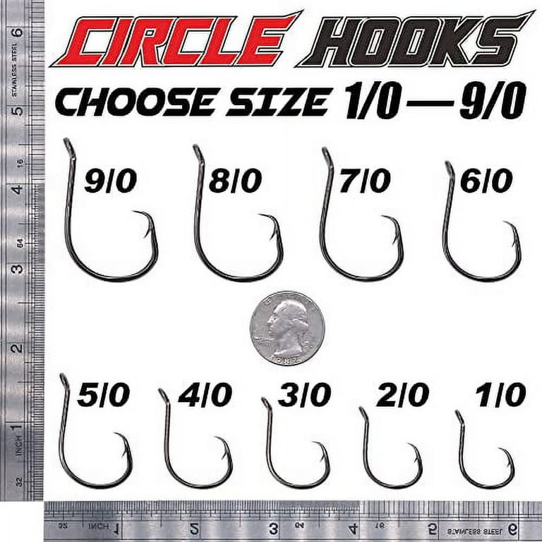 Circle-Hooks-Fishing-Equipment-Octopus-Hooks-Saltwater-50 Pack 1/0 â€“8/0  (1/0 50-Pack) 