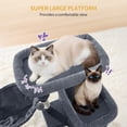 thumbnail image 6 of Hzuaneri Cat Tree, 75" Tall Large Multi‑Level Indoor Cat Tower with Scratching Posts, Baskets & Condos, Dark Grey, 6 of 10