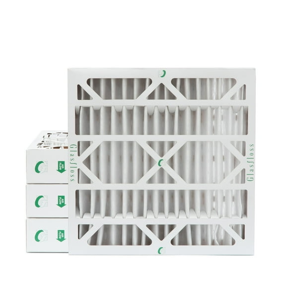 Glasfloss ZL 20x20x4 MERV 10 Pleated AC Furnace Air Filters. Box of 4. Exact Size: 19-1/2 x 19-1/2 x 3-3/4