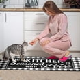 thumbnail image 6 of Black and White Buffalo Plaid Check Farmhouse Kitchen Rugs Sets of 2 Decor Non-Slip Washable Kitchen Mats for Floor Set of 2, 6 of 7