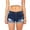 Navy, variant on Generic Women's Juniors Mid Rise Jean Shorts Folded Hem Denim Shorts for Women
