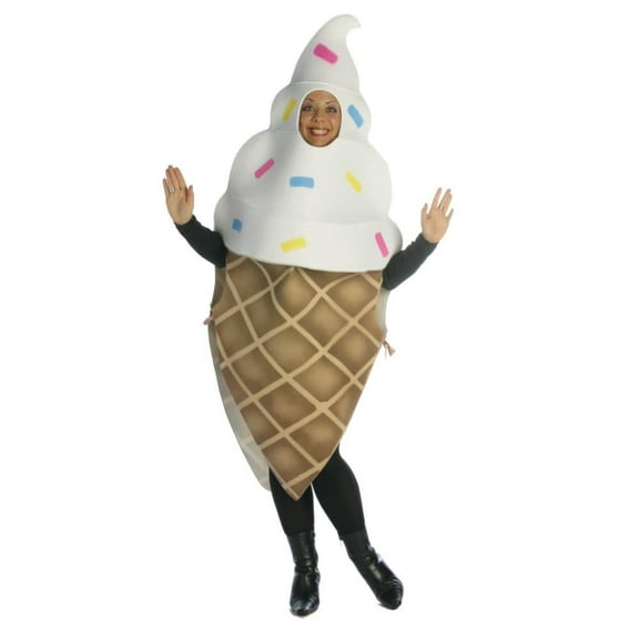 Rasta Imposta Ice Cream Cone Women's Halloween Fancy-Dress Costume for Adult, One Size