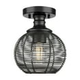 thumbnail image 1 of Calypso Semi-Flush in Matte Black with Matte Black Shade, 1 of 1