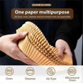 thumbnail image 4 of 50 piezas de papel para freidora de aire de cocina xiaomi, papel especial para hornear a prueba de aceite para platos de barbacoa domésticos, accesorios para horno de alimentos, marrón, 4 of 5