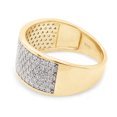 thumbnail image 4 of AFFY 1.40CT Round Moissanite Diamond Dome Ring for Men 14K Yellow Gold over Silver Band Ring-12, 4 of 8
