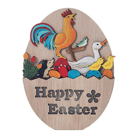 

Weerihhol Solar Garden Decorations Easter Wooden Crafts Bunny Ornament LED Eggs Home Wooden Decorations Glowing Decoration Easter Ornament