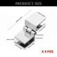 thumbnail image 2 of 4 Pcs Glass Door Hinge 90 Degree Double Side Shower Glass Hinges Adjustable Glass Cabinet Hinges Zinc Alloy Clamp Hinges for Glass Thickness 5mm - 8mm, 2 of 7