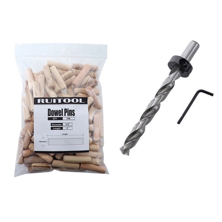 Anckoeil Hardware Tools Wood Beech Round Wood Wood Plug Woodworking Hole Fitting Furniture Connector