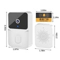 thumbnail image 3 of Timbre de video inalámbrico WiFi Audio de 2 vías | Intercomunicador visual HD | Visión nocturna | Batería recargable | Vista de 60° | Control de aplicaciones móviles | Seguridad en el hogar | Fácil, 3 of 8