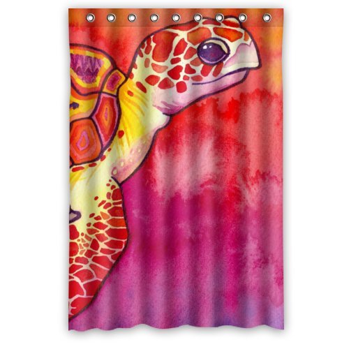 Cortina de ducha ABPHQTO Mapa Cielo Tortuga 120x180 cm poliéster Impermeable