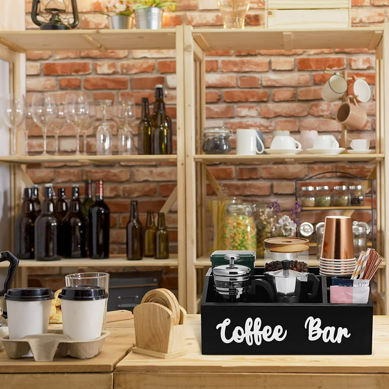 2 Tier Coffee Bar Accessories Organizer and Storage Countertop