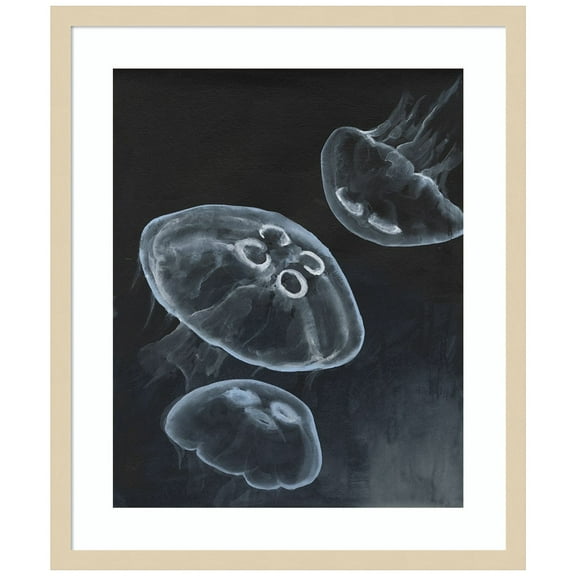 Amanti Art Jellyfish Heaven I Wood Framed Wall Art Print