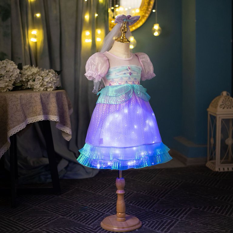 Light Up Girls Halloween Costume Princess Dress Christmas Costumes Toddler  Kids Costume with Cosplay Birthday Party Wedding Formal 3-8 Years -  Walmart.com