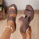 thumbnail image 2 of Sandalias de la Boca Del Pez Del Tacón Del Bloque Brillante de las Zapatillas de Verano de las Mujeres, Zapatos de la Correa Del Tobillo Del Tacón Grueso Del Cuero de Patente, 2 of 9