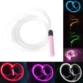 thumbnail image 3 of Látigos de fibra óptica LED 7 colores brillantes Modo de efecto de color Látigos espaciales para espectáculo de luces negro y rosa, 3 of 6