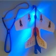 thumbnail image 5 of 3PCS Slingshot LED Light Catapult Airplane Launcher Flashing Rubber Band Sling Glider Plane Kit (Random Sticker), 5 of 5