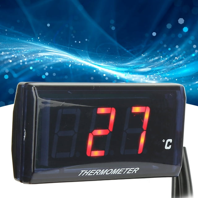Motorcycle Water Temperature Gauge, 2.24 X 1.14 X 0.51in Motorcycle Water Temperature Meter Motorcycle Water Thermometer With 22mm Sensor Adapter for Most Motorbikes