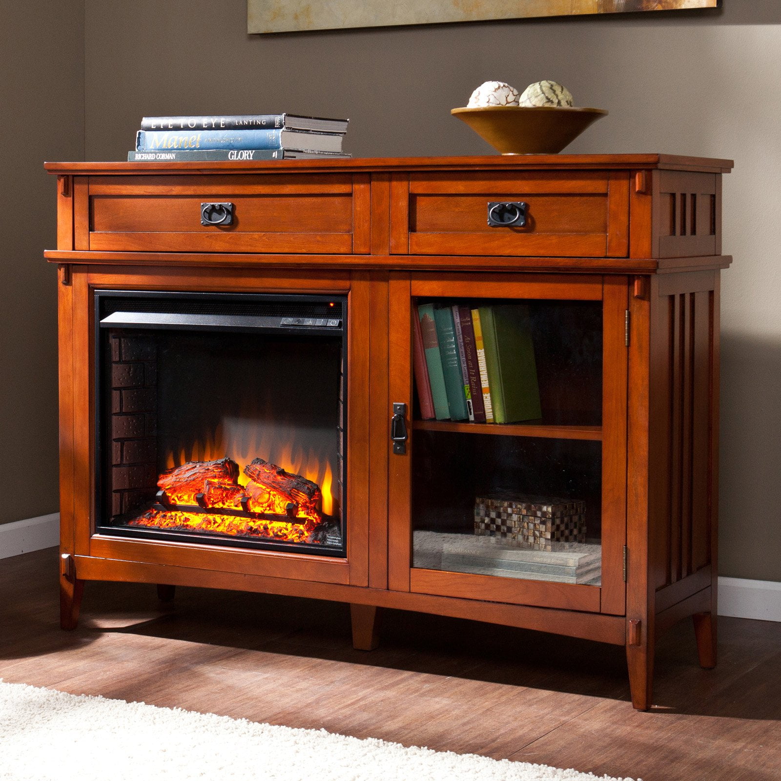 Southern Enterprises Santa Fe Electric Fireplace Com