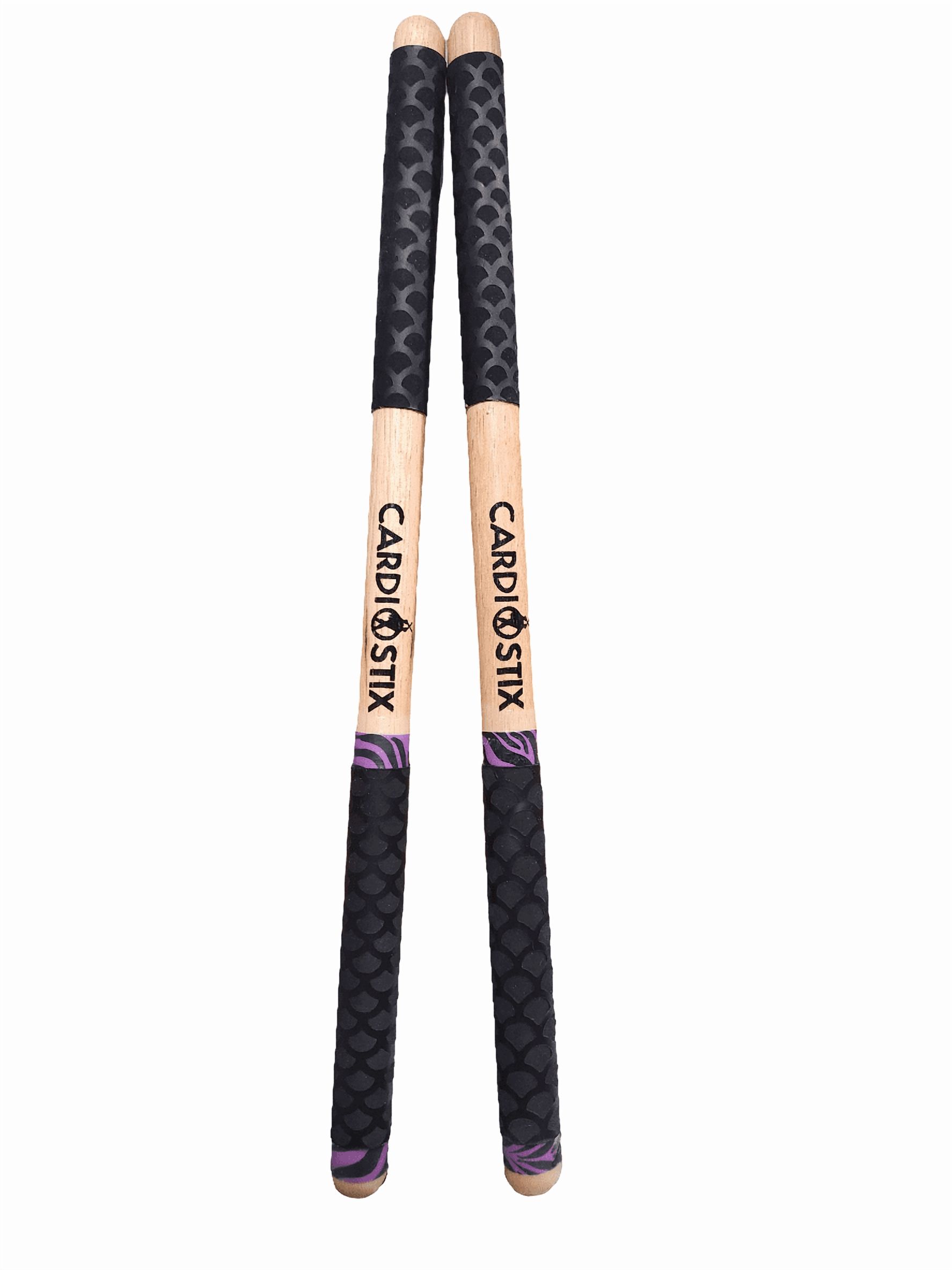 CardioStix Purple Zebra Set - 8.5oz Bundle Highest-Weighted Double Grip (1 PAIR)