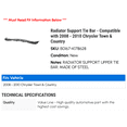 thumbnail image 2 of Radiator Support Tie Bar - Compatible with 2008 - 2010 Chrysler Town & Country 2009, 2 of 2