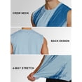 thumbnail image 5 of Men's Tank Tops Quick Dry Workout Swim Beach Shirts Athletic Sleeveless Shirts Stripe Light Blue M12 M, 5 of 8