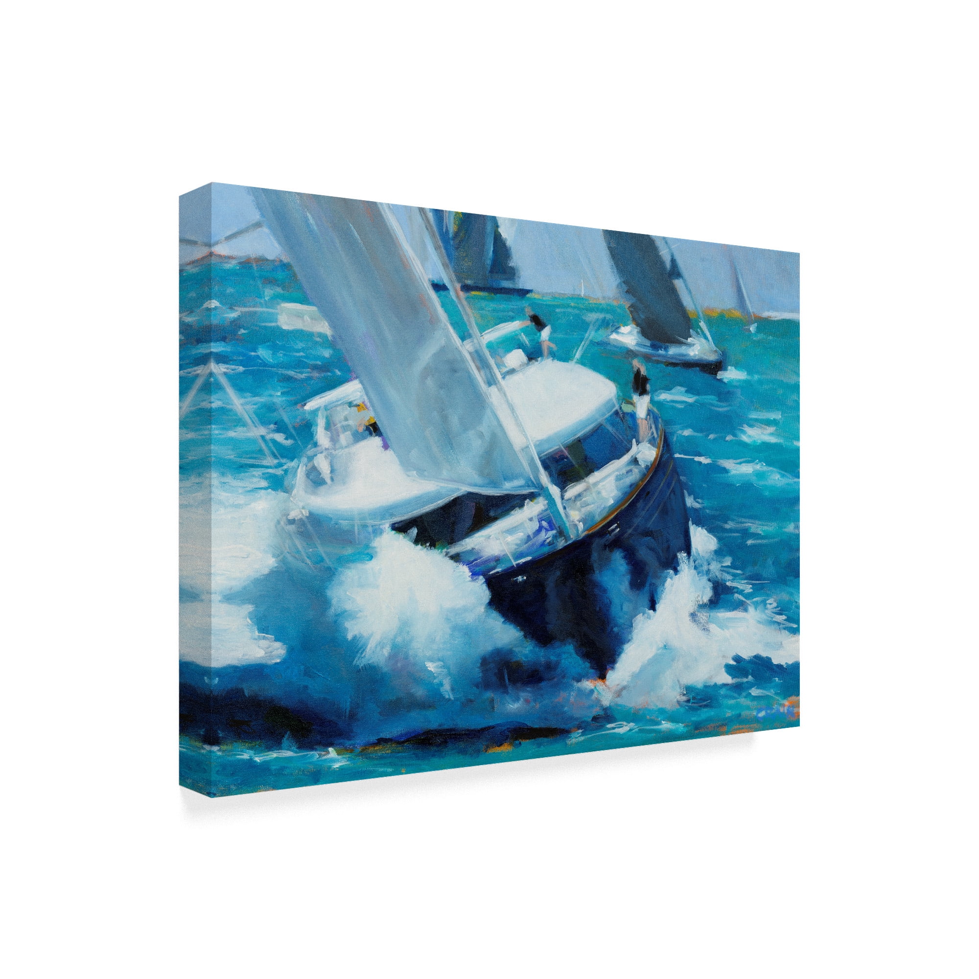 Trademark Fine Art 'White Water Boat' Canvas Art by Curt Crain