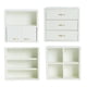 thumbnail image 2 of White Mini Bookcase for Home Decor Made of Synthetic Material Perfect for DIY Mini House Use Small Size 1:12, 2 of 3