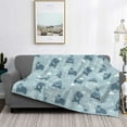 thumbnail image 2 of Yiaed Cute Hippopotamus Print Blanket Throw Blanket Soft Cozy Flannel Blanket for Home Bed Sofa Couch Chair-60"x50", 2 of 6