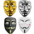 thumbnail image 2 of Disfraz para fiestas de V de Vendetta, mácara del hacker anonymous, Guy Fawkes, Halloween, Navidad, máscara de la película para adultos y niños., 2 of 3