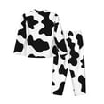 thumbnail image 2 of Goofa Milk Cow Printed Women’s 2 Piece Pajama Set Super,Pajamas Women's Long Sleeve Sleepwear Soft Button Down Loungewear Pjs Lounge Set Nightwear-Small, 2 of 9