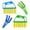 Green, Blue, variant on Stcellnmex 4 Pcs 7 Finger Venetian Blind Cleaner Brush Handheld Duster Tool for Window Shutter Air Conditioner Dust Cleaning(Yellow, Orange)