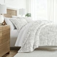 thumbnail image 6 of Noble Linens 2-Piece Light Gray Distressed Field Print Comforter Set, Twin/TwinXL, 6 of 13