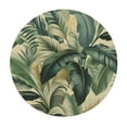 thumbnail image 4 of PIKWEEK Tropical Palm Leaves Banana Jungle Leaf Floral Pattern Tablecloth Round Table Cover White, 4 of 8