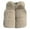 Beige, variant on Girl's Fa𝗎x F𝗎r Vest Open Front Sleeveless Jacket Outerwear Warm Thick Fuzzy Waistcoat for Kids Windbreaker Clothes
