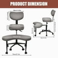 thumbnail image 2 of Height Adjustable ADHD Office Chair, Cross Legged Chair with Backrest and Wheels for Fidgety Sitters(Gray), 2 of 9